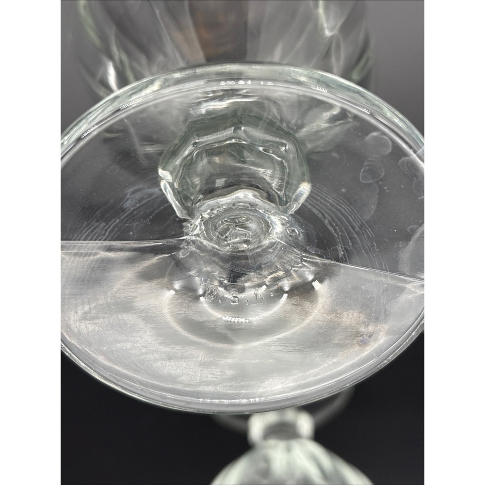 Set of 3 Vintage Libbey Gibralter Clear Glass Footed Goblets DuraTuff 7" Tall - Picture 3 of 5